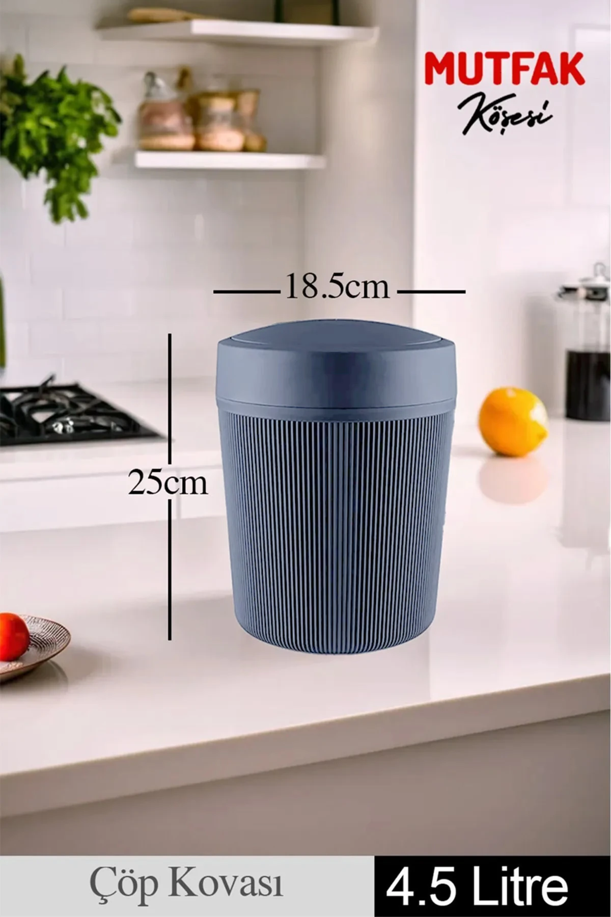 4,5 Lt. Çöp Kovası, Banyo, Mutfak, Ofis Çöp Kovası