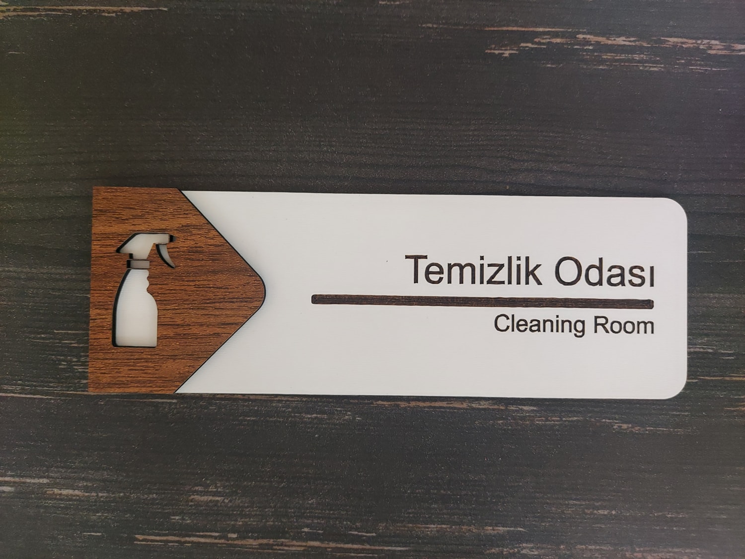 Temizlik Odası Ofis Oda Kapı İsimliği Yönlendirme Tabelası Levhası Kişiselleştirilebilir
