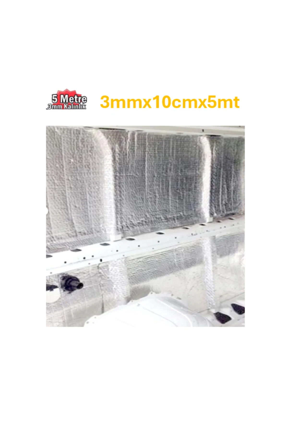 Folyolu Kauçuk Bant 3mmx10cmx5mt Isı Ve Ses İzolasyon Bandı Alüminyum Kauçuk Yalıtım Bandı