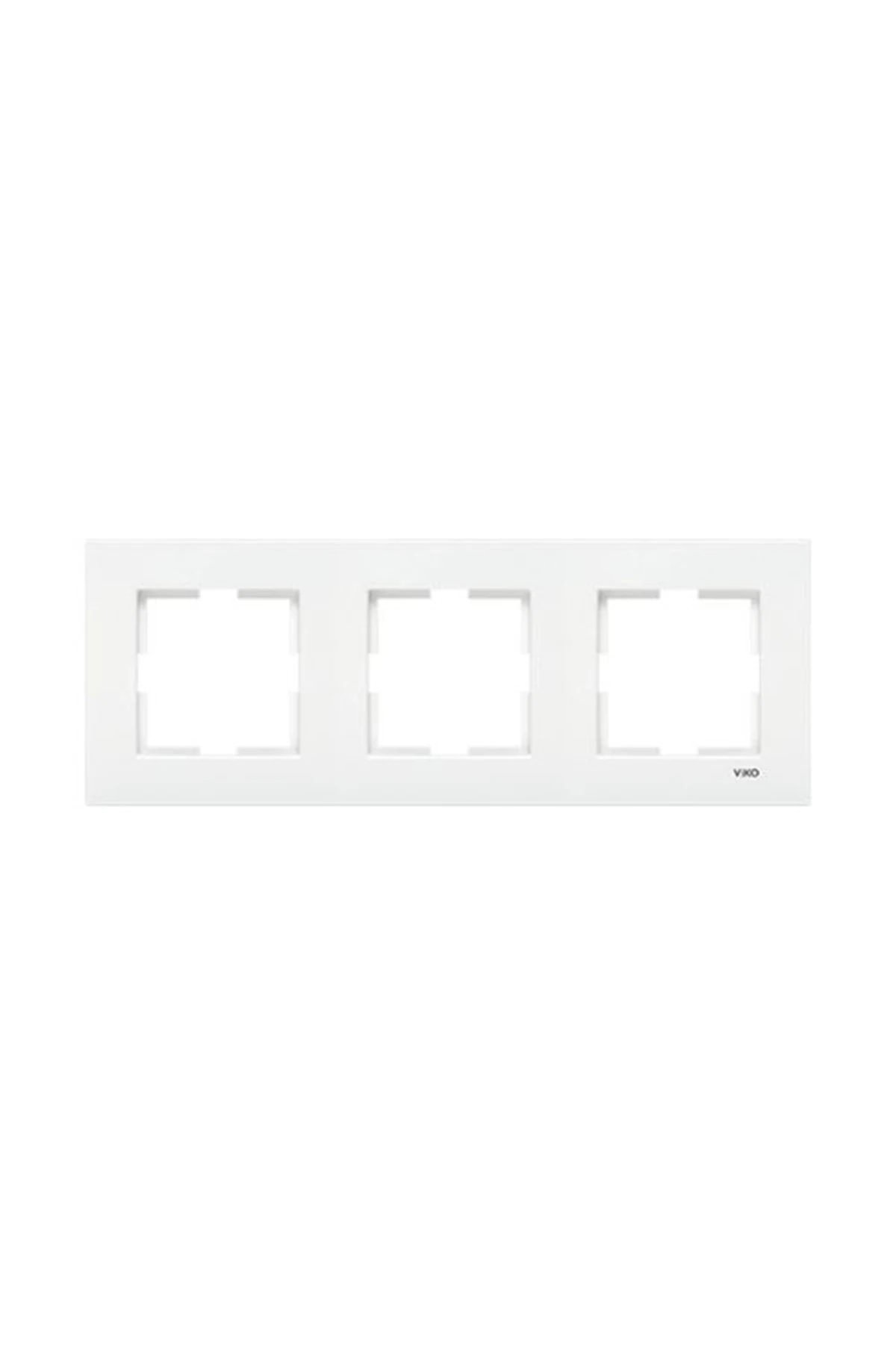 Viko Karre Beyaz 3lü Set Komitatör(İKİLİ ANAHTAR), Komitatör, Topraklı Priz Ve Üçlü Çerçeve