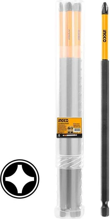 İngco 10'lu Darbeli Uzun Yıldız Tornavida Ucu Seti 250MM