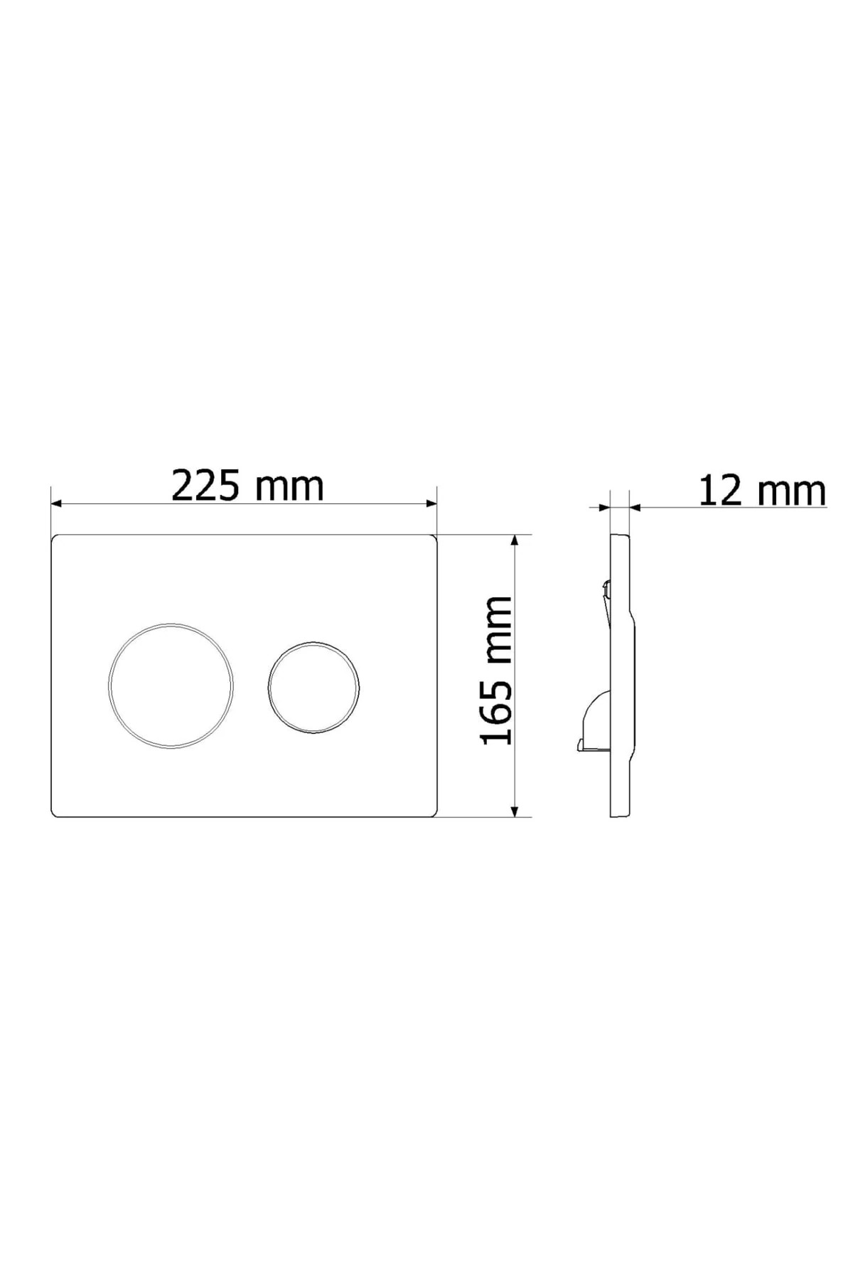 Olimpos Iki Kademeli Parlak Krom Gömme Rezervuar Kumanda Paneli