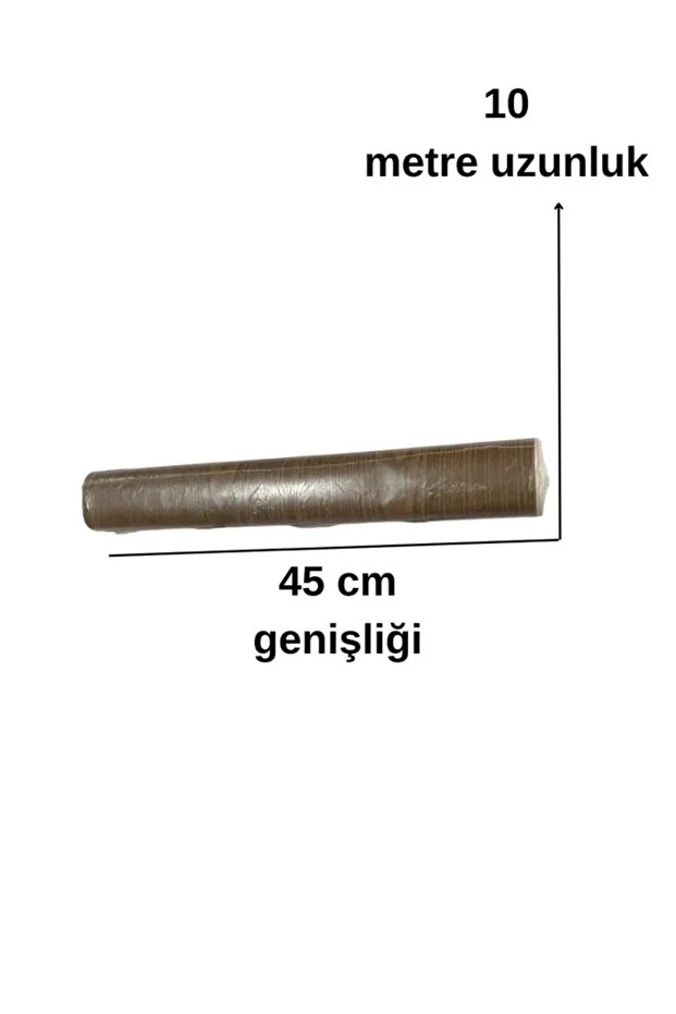 45cm x 10 Metre 1 Adet Rulo Yapışkanlı Koyu Ahşap Görünümlü Mutfak Duvar Kaplama Folyosu Kağıdı
