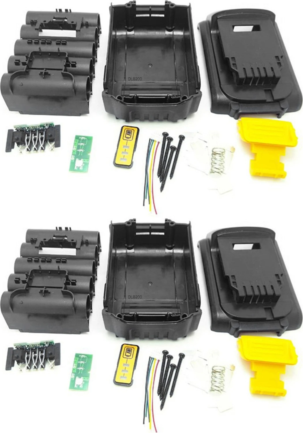 2x DCB200 Plastik Kasa (Hücresiz) Dewalt 18V 20V 3.0AH 4.0AH DCB201 Li-Ion Için Pcb Devre Kartı (Yurt Dışından)