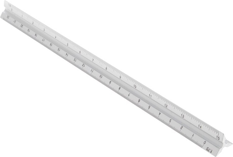 30CM Alüminyum Metal Üçgen Terazi Arcect Eneer Teknik Cetvel 12 (Yurt Dışından)