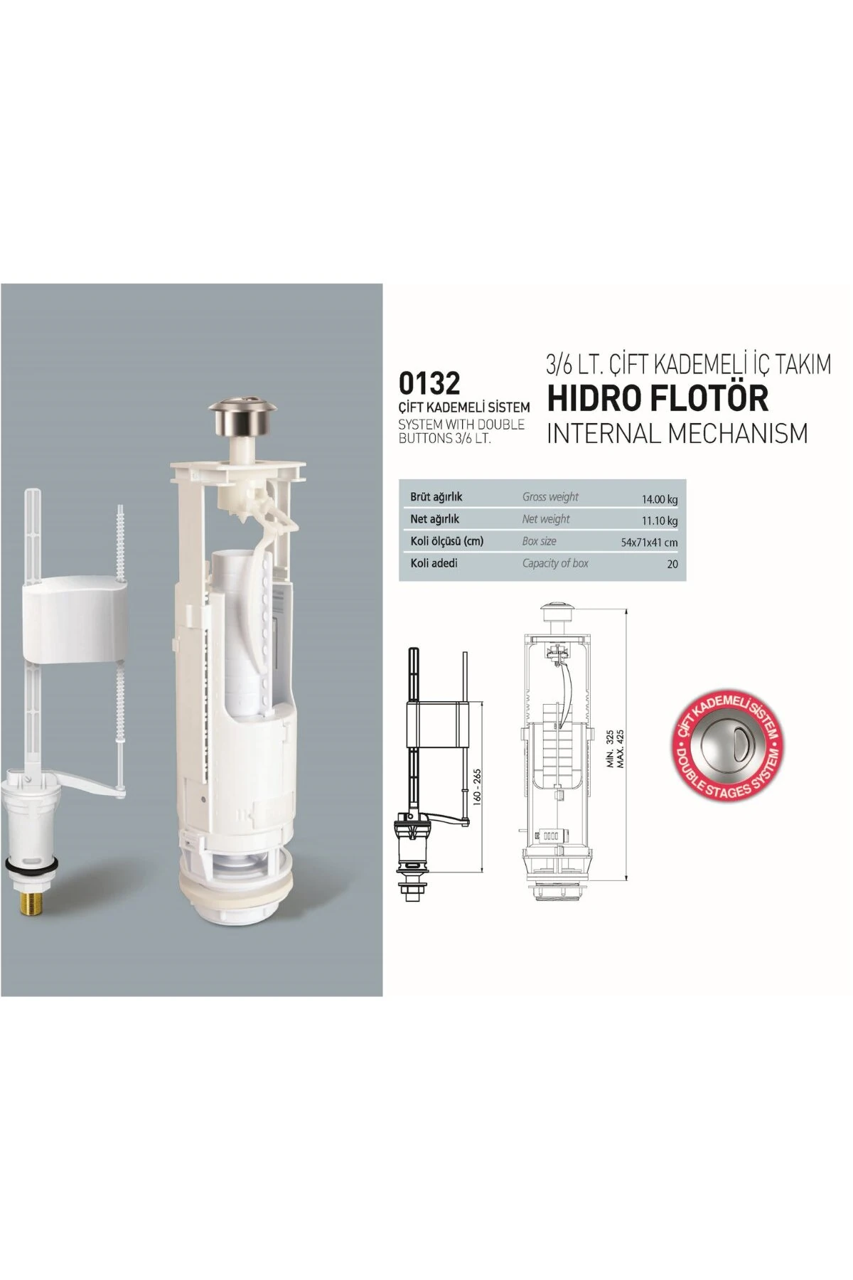 Turavit Omega Beyaz Kanallı Duvara Sıfır Klozet Takımı OMG1303, Nkp İnci Yavaş Kapak