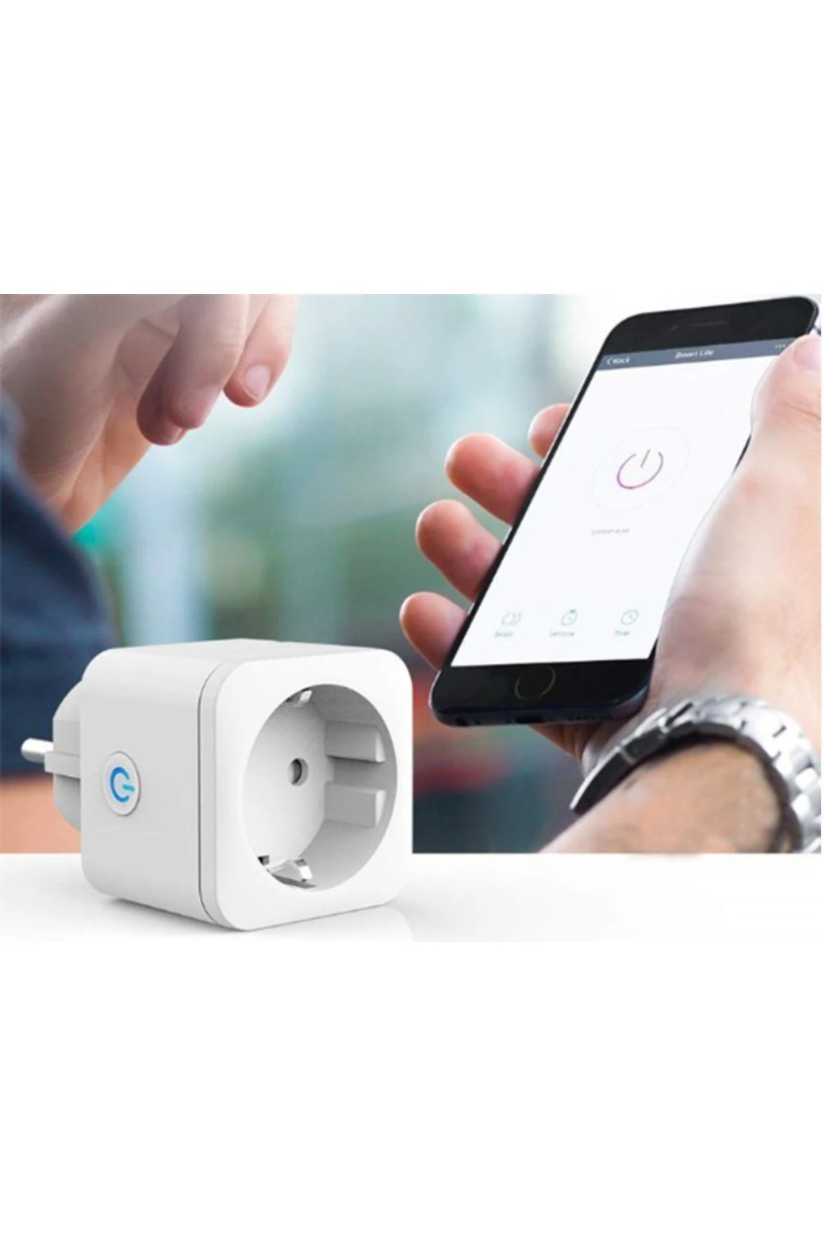 3 Adet CT-4010 Uzaktan Kontrol Edilebilir Wi-Fi Akıllı Priz Tuya Smart Life Destekli