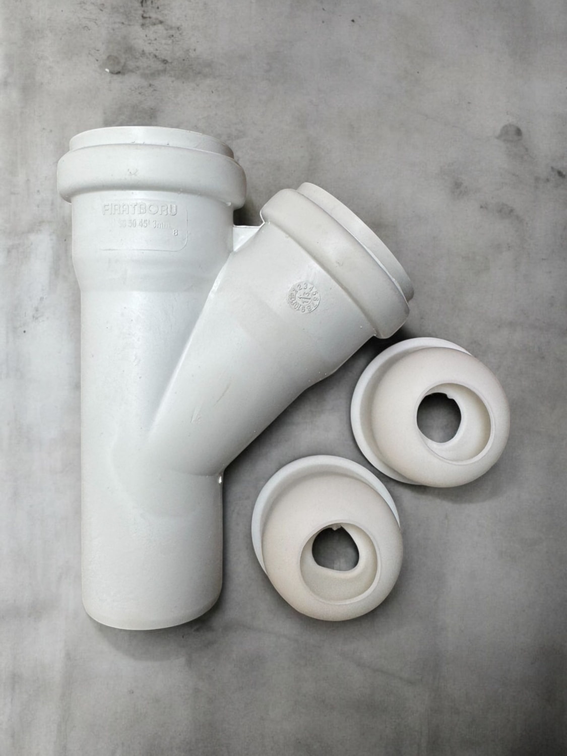 50 x 50 Y Çatal Lavabo Altı Gider Çatalı Kaset Contalı