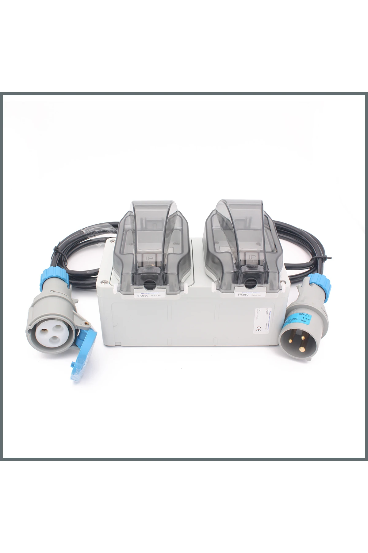 Tekne Ve Karavan Besleme Öncesi Ara Priz 2'li Ip66 1m. Pur Kablolu