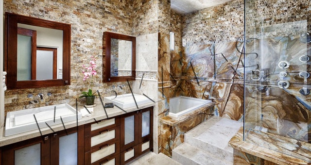 5X10Cm Scabos Doğal Taş Patlatma Mozaik Duvar Kaplaması