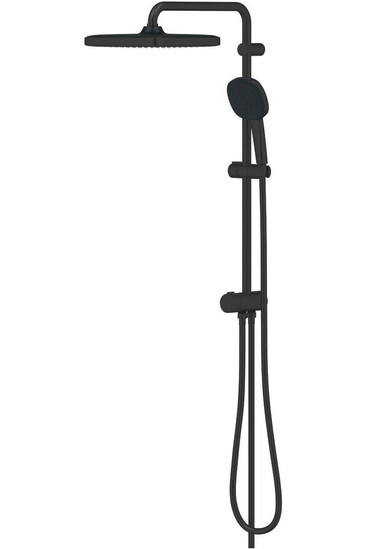 Tempesta System 250 Cube Kare Duş Başlıklı Duvara Monte Duş Sistemi, Mat Siyah - 269772431