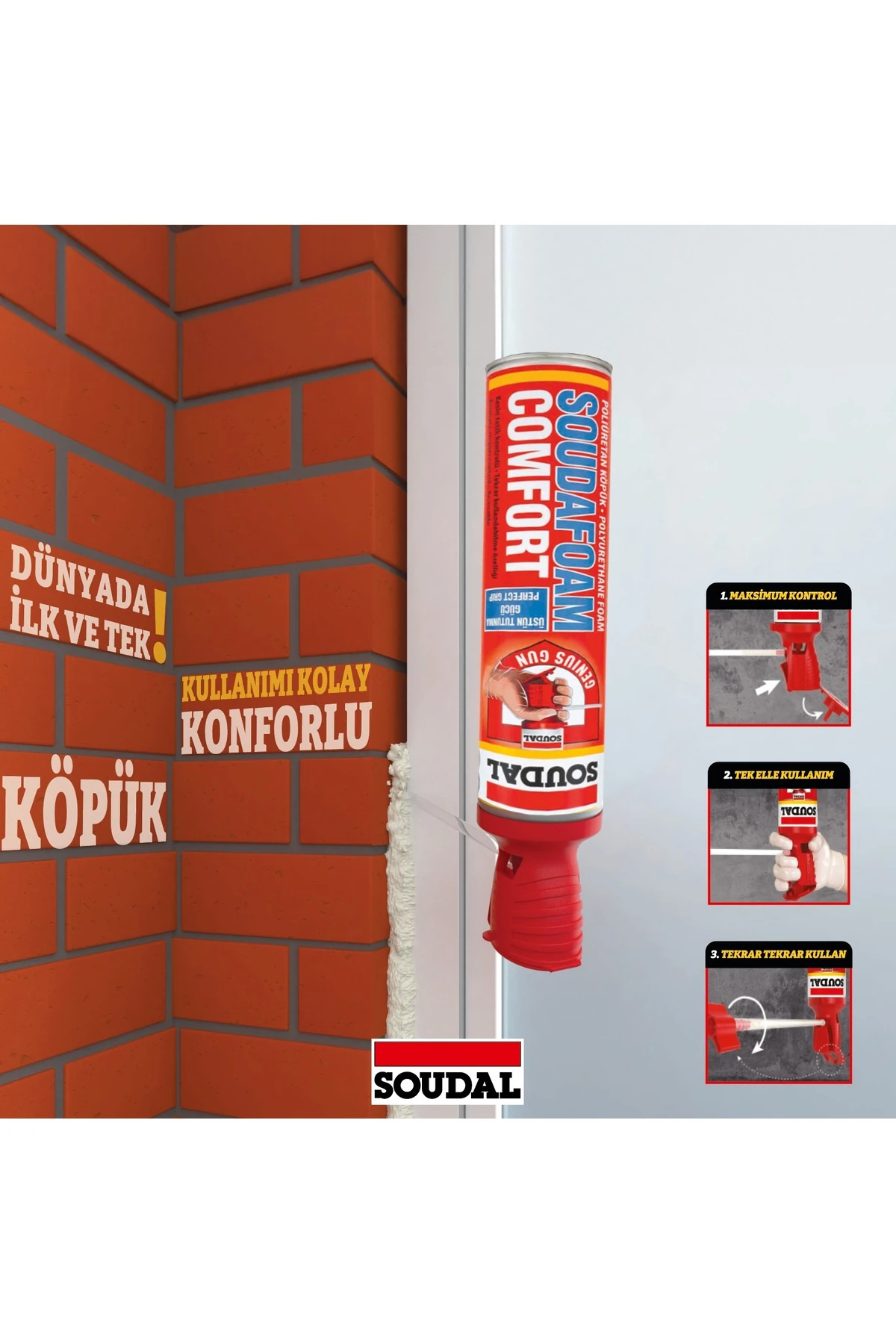 Soudafoam Comfort Köpük 750ml Koli -12 Adet-