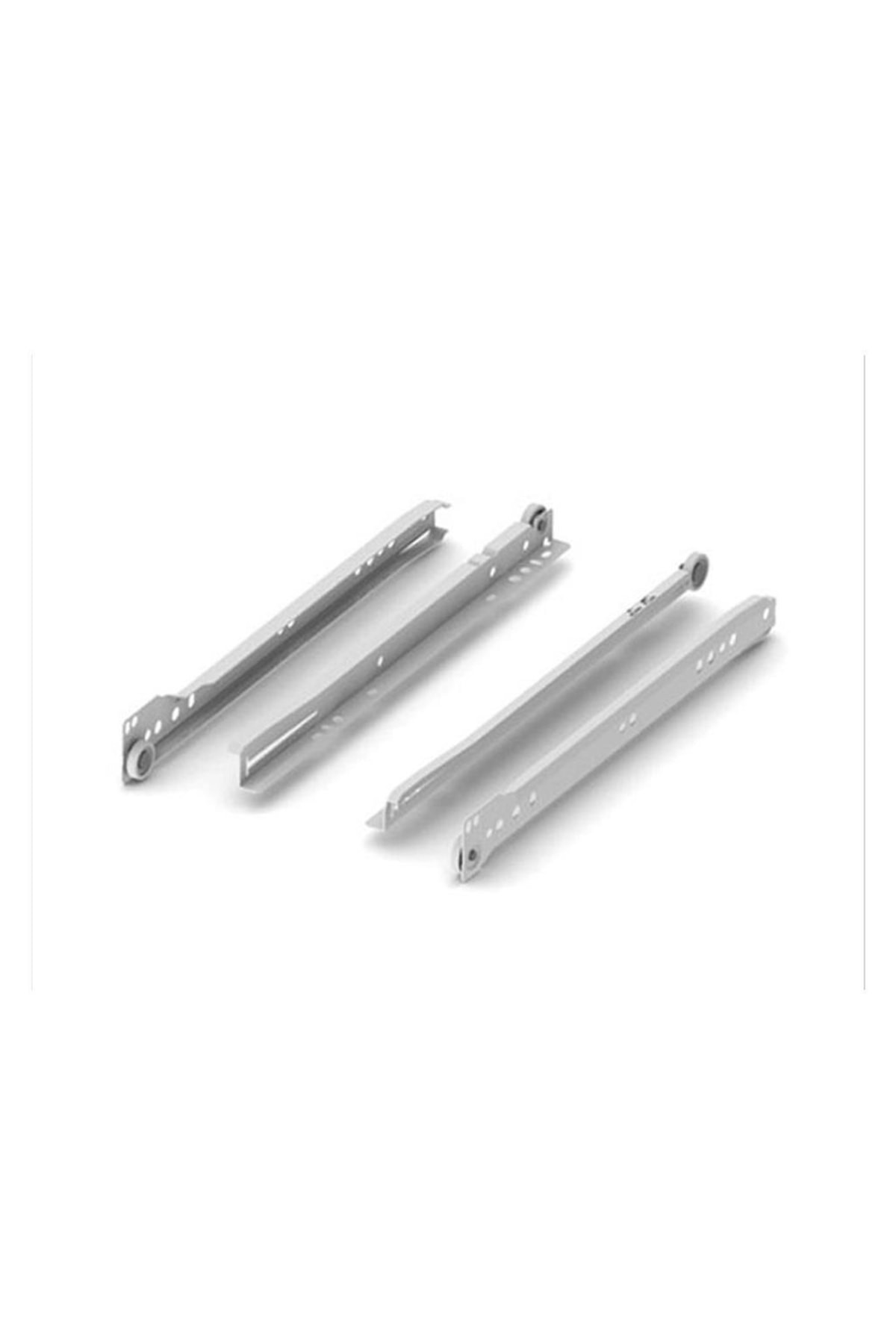 450mm Beyaz Bantlı Çekmece Rayı 1 Takım