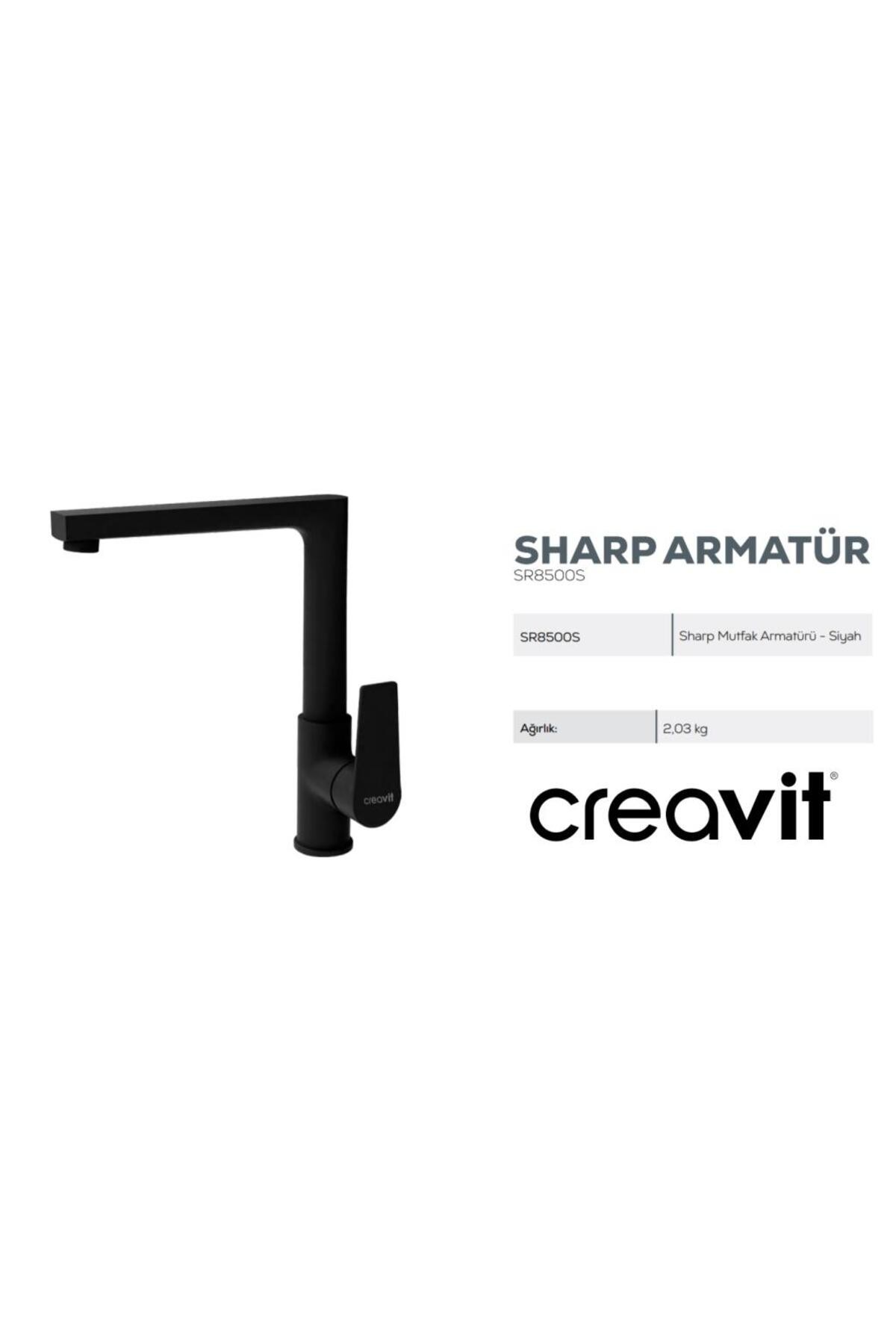 Sr8500S Sharp Evye Mutfak Bataryası Mat Siyah