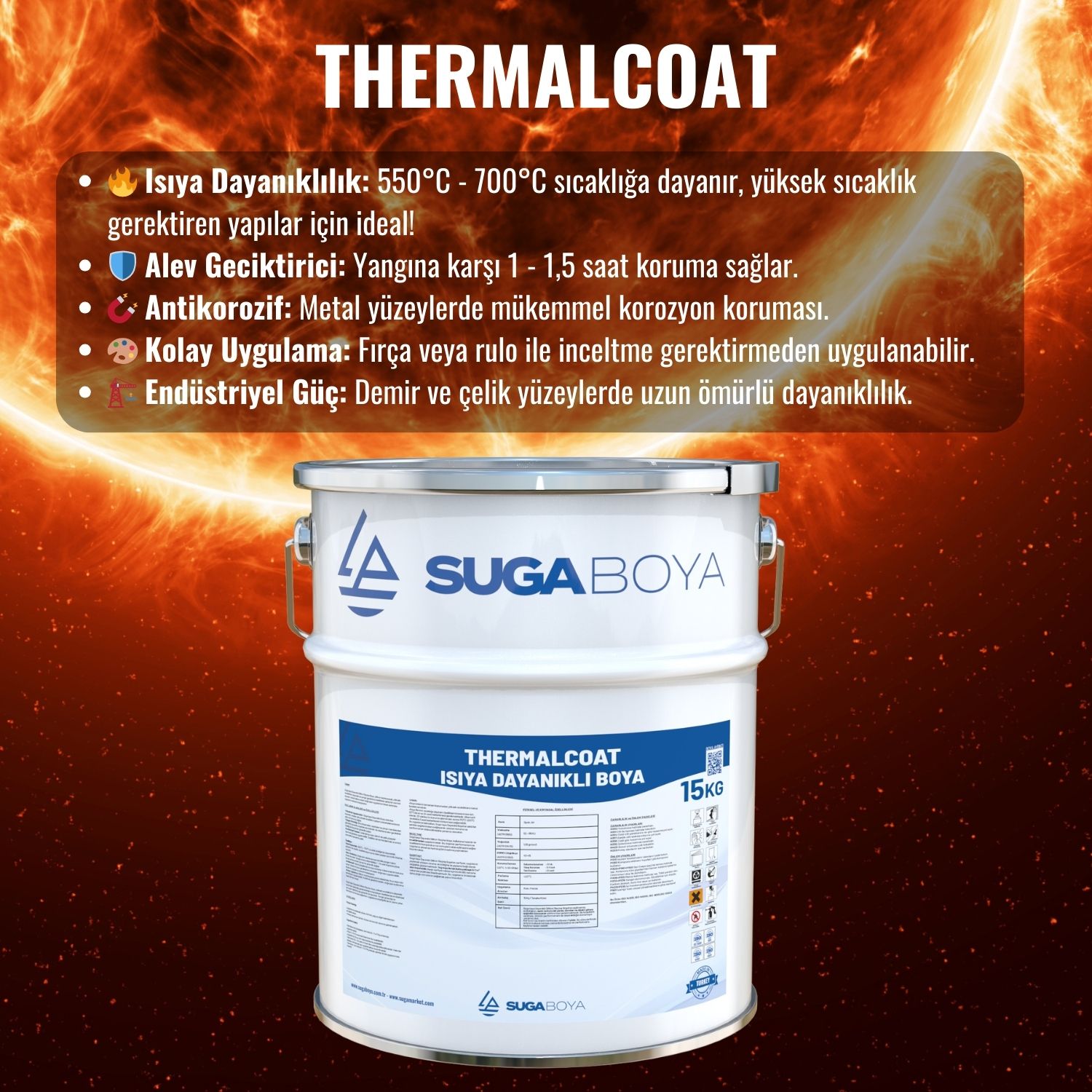 Thermalcoat (Isıya Dayanıklı BOYA(550⁰C-700⁰C)