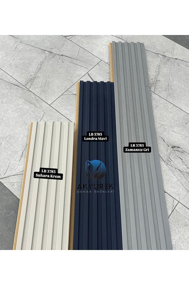 AKYÜREK  LB 3783 SUPRAMAT LONDRA MAVİ RENK DEKOR PROFİL DUVAR KAPLAMA PANEL LAMBRİ