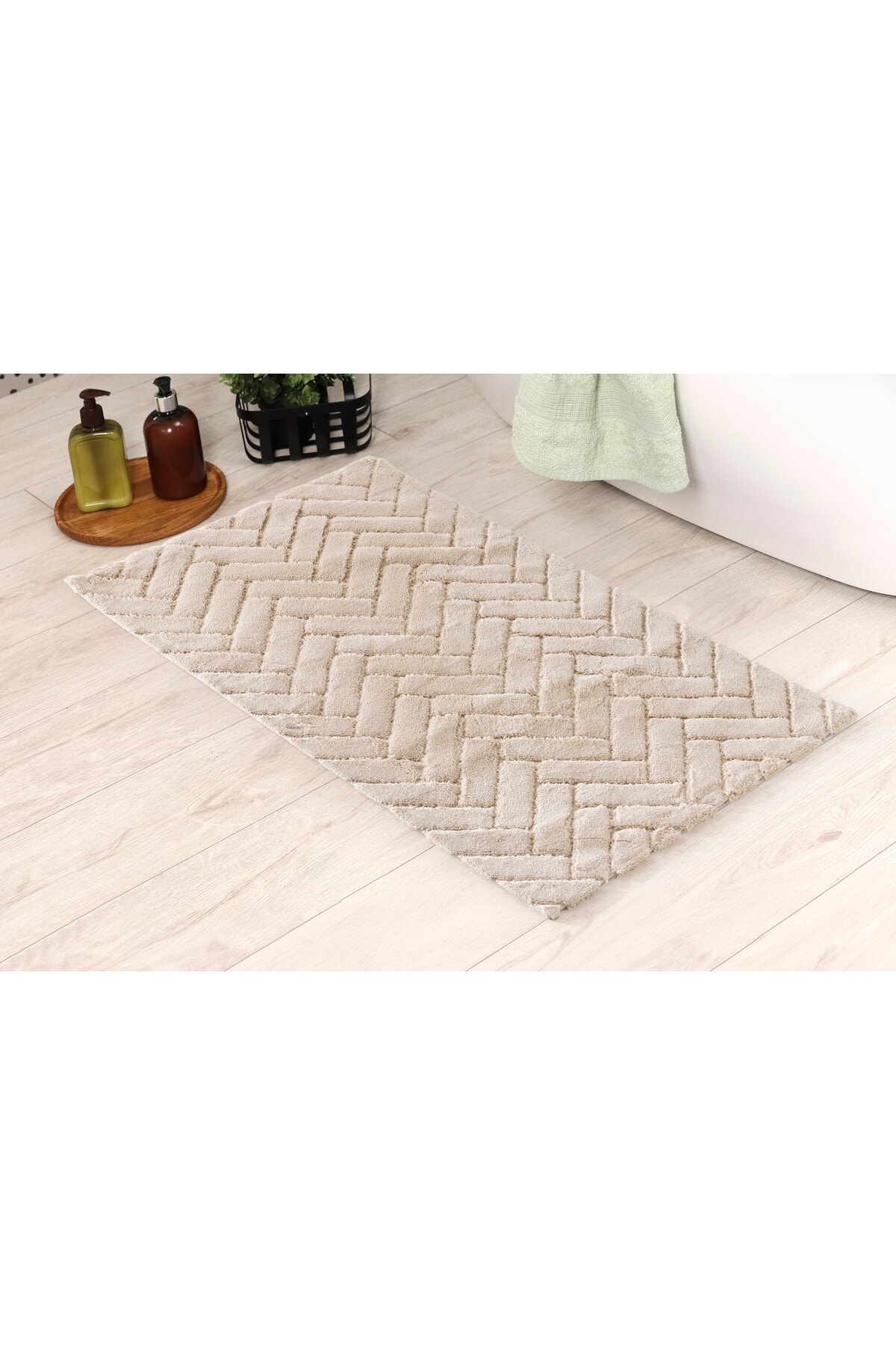 Pamuklu Paspas Zibby Bej 60x100