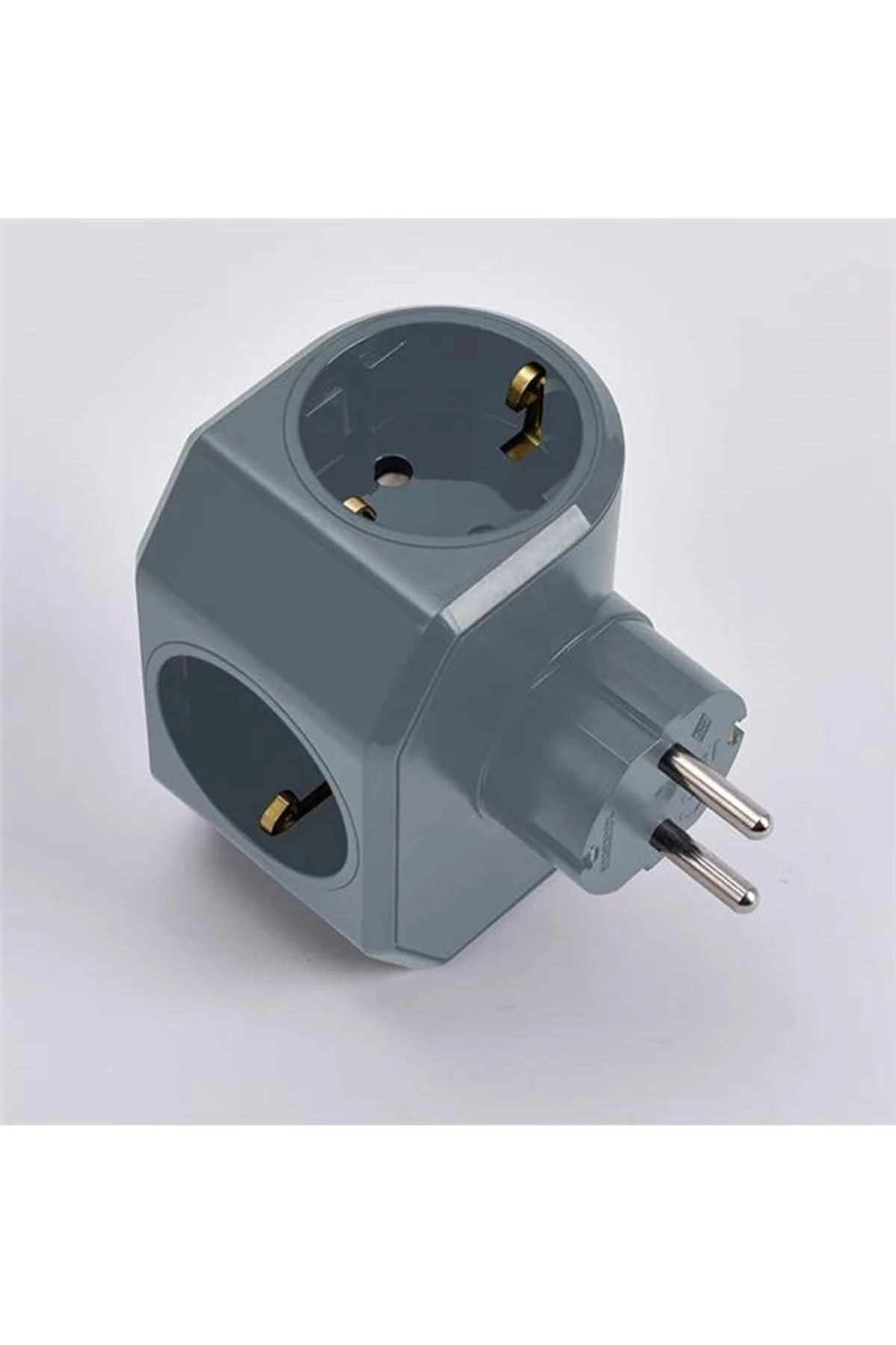 Yonca Plus Gri Üçlü Topraklı Priz Çarpma Karşıtı