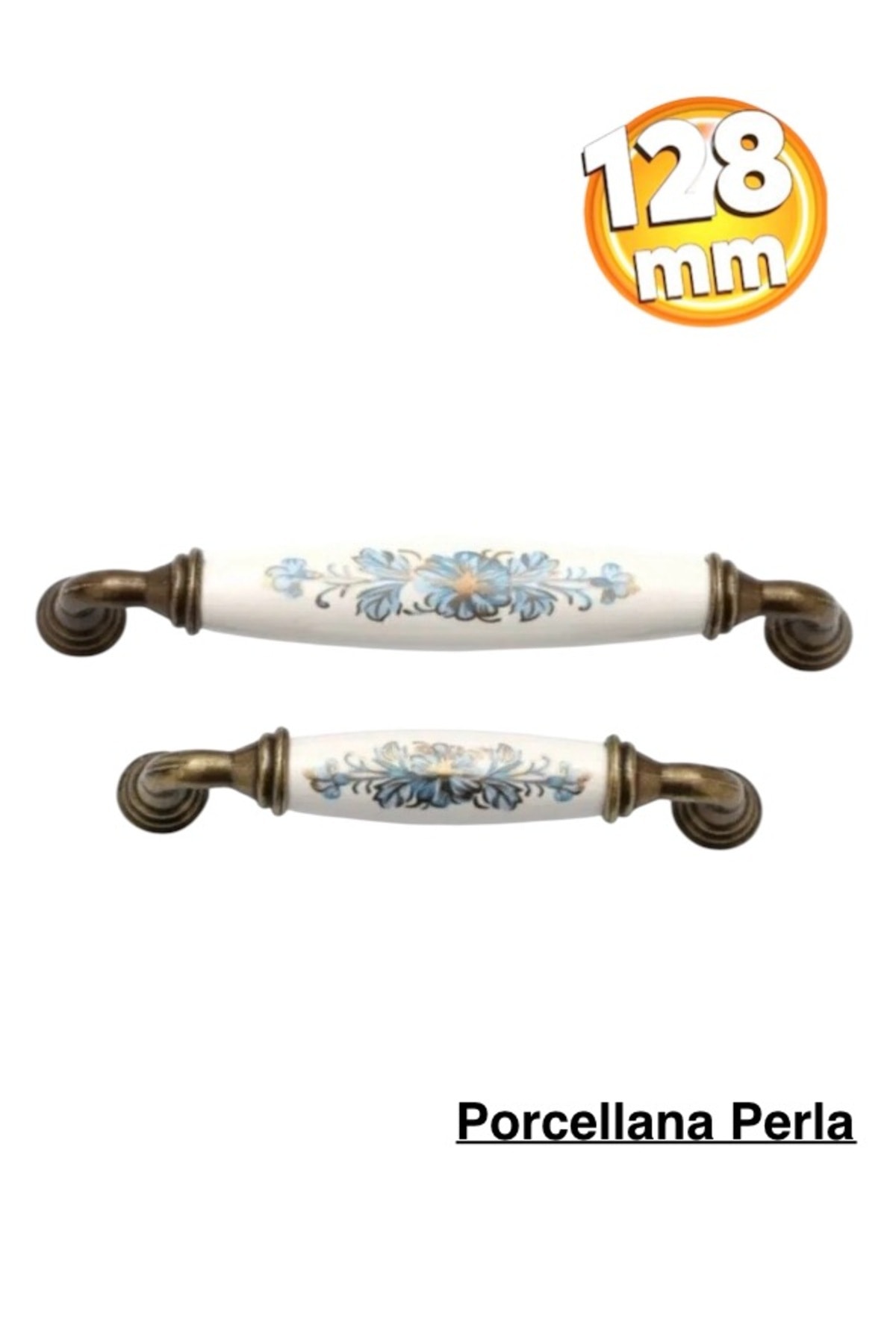 PORCELLANA PERLA (12.8CM)-porselen Dolap Çekmece Banyo Mutfak Çocuk Mobilya Kulp Kulpu Kulb Kulbu Yakut 128mm-stk7878