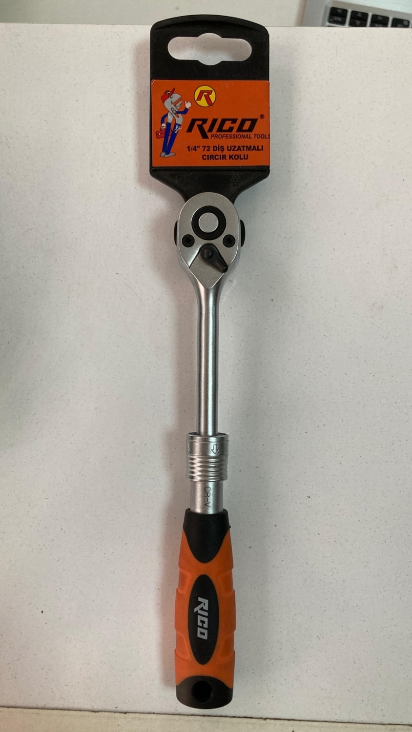 1/4'' Uzatmalı Cırcır Kolu 72 Diş