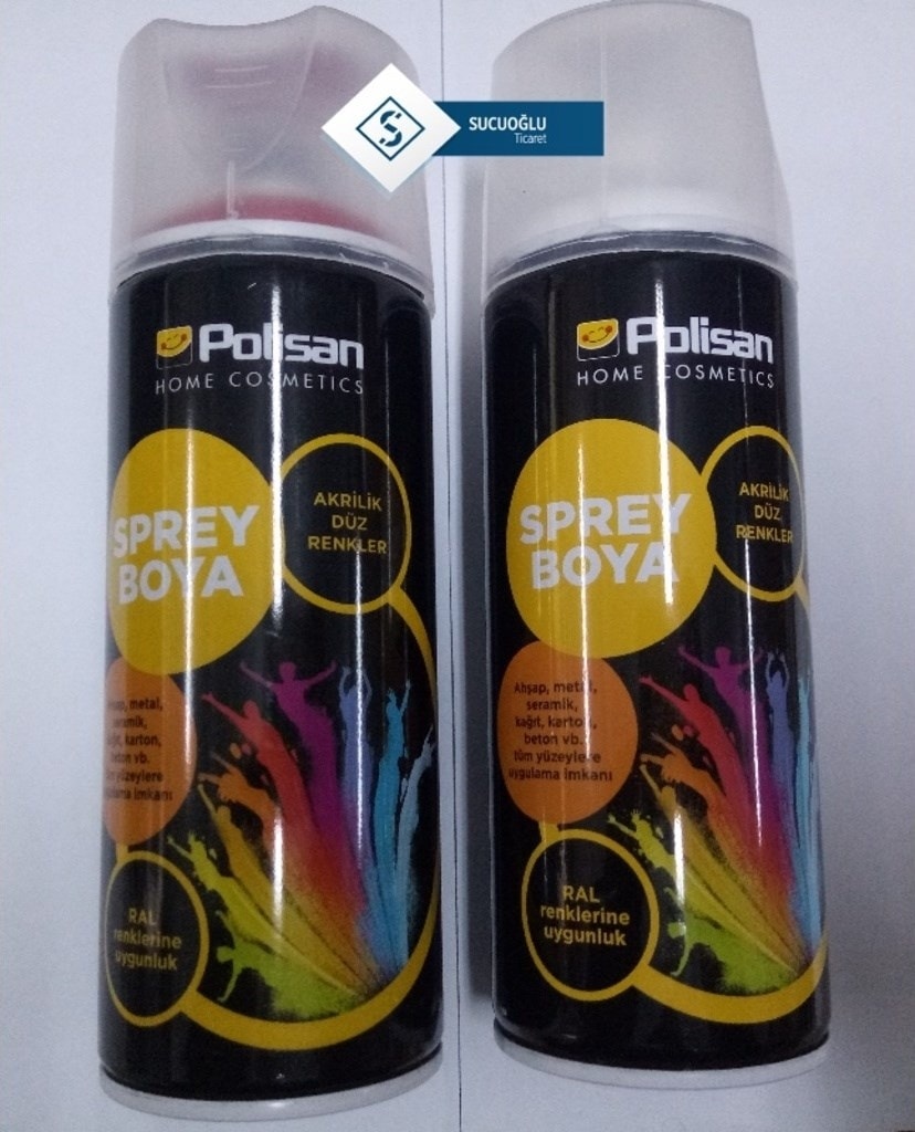 Akrilik Sprey Boya 400 ml (Ikili Paket) Siyah+Beyaz