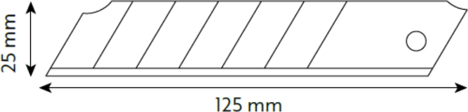 Vıp-Tec 25MM Profesyonel Maket Bıçağı Yedeği Yerli Üretim