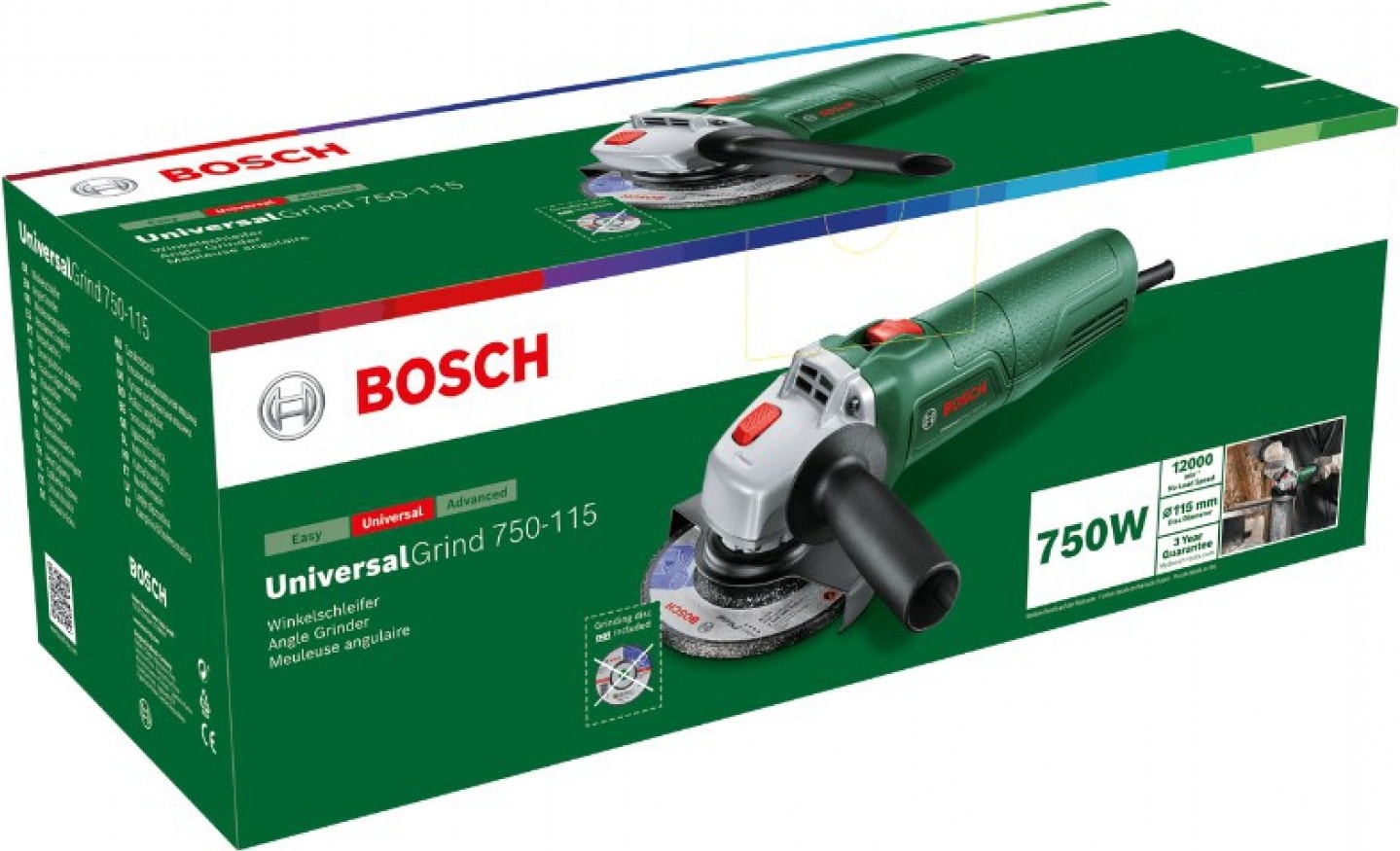 BOSCH Universal Grind 750-115 Taşlama Makinesi 750W - 06033E2000