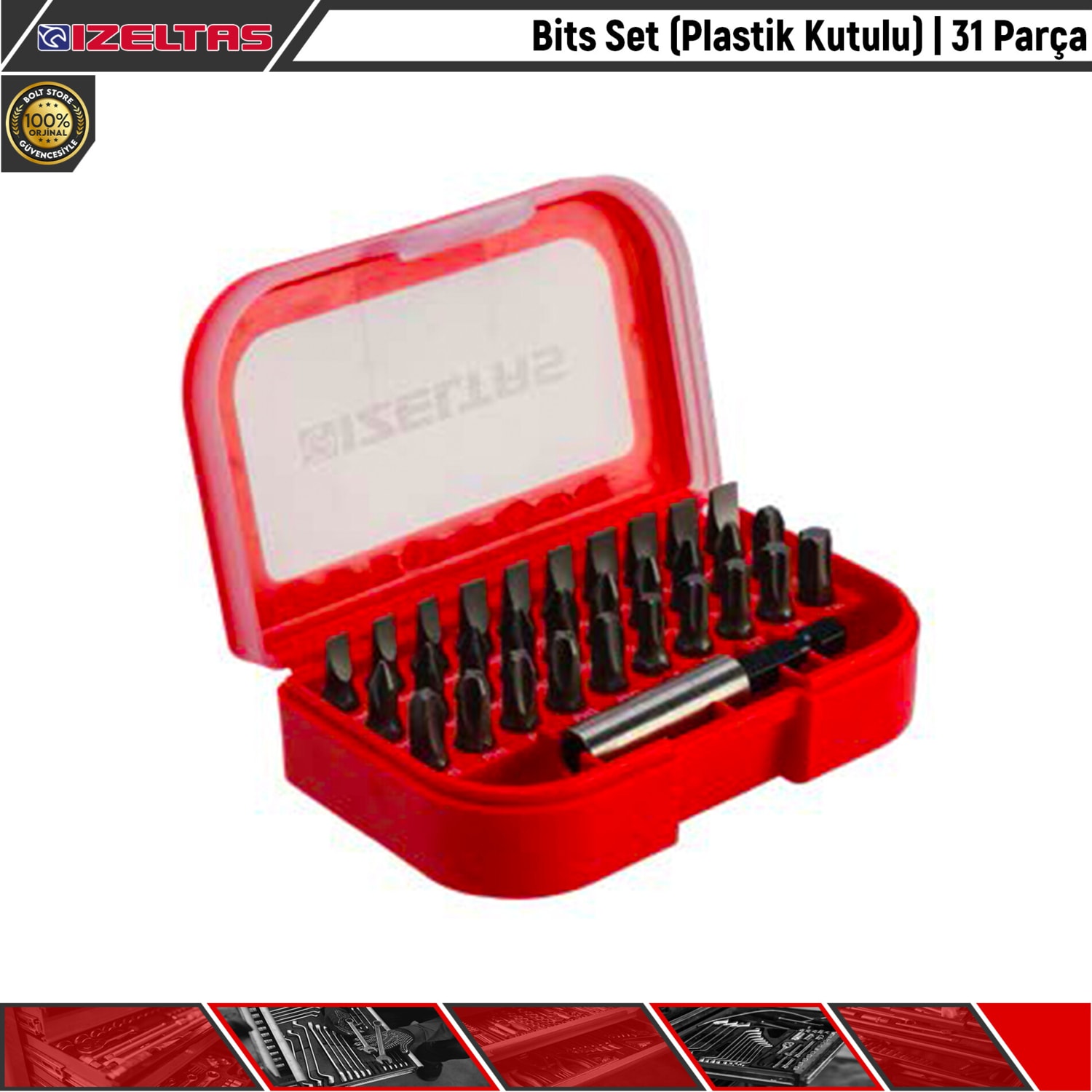 İZELTAŞ Bits Set (Plastik Kutulu) | 31 Parça
