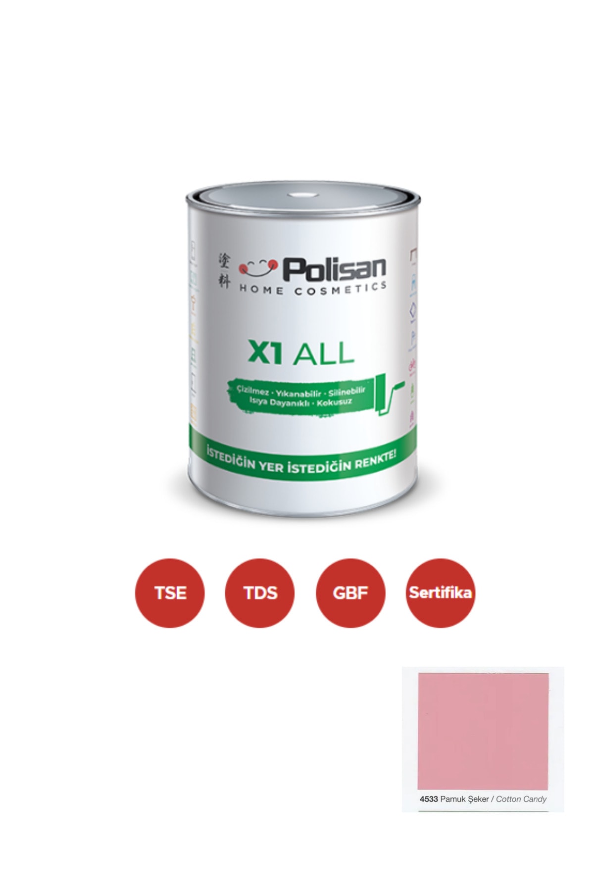 POLİSAN POLİSAN X1 ALL Dönüşüm Boyası 0,75 Lt Pamuk Şeker / 4533