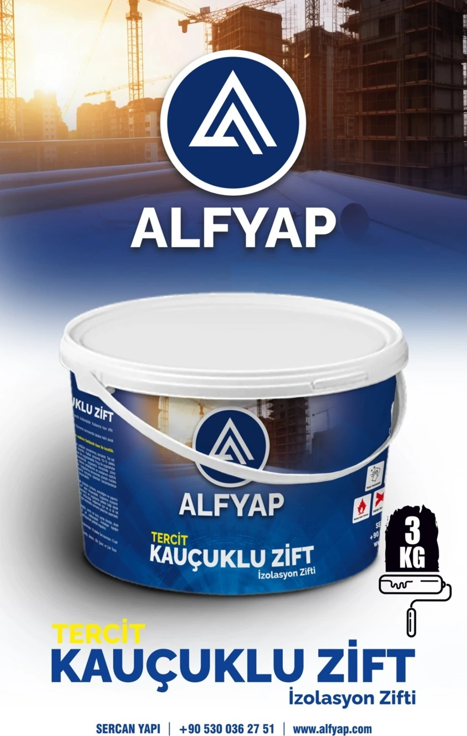Kauçuklu Zift Izolasyon Zifti 3 kg