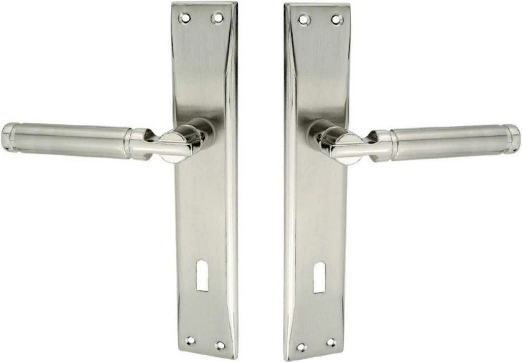 Şebboy Aynalı Nikel Saten Kapı Kolu, Alüminyum ve Çelik, Modern ve Şık Tasarım