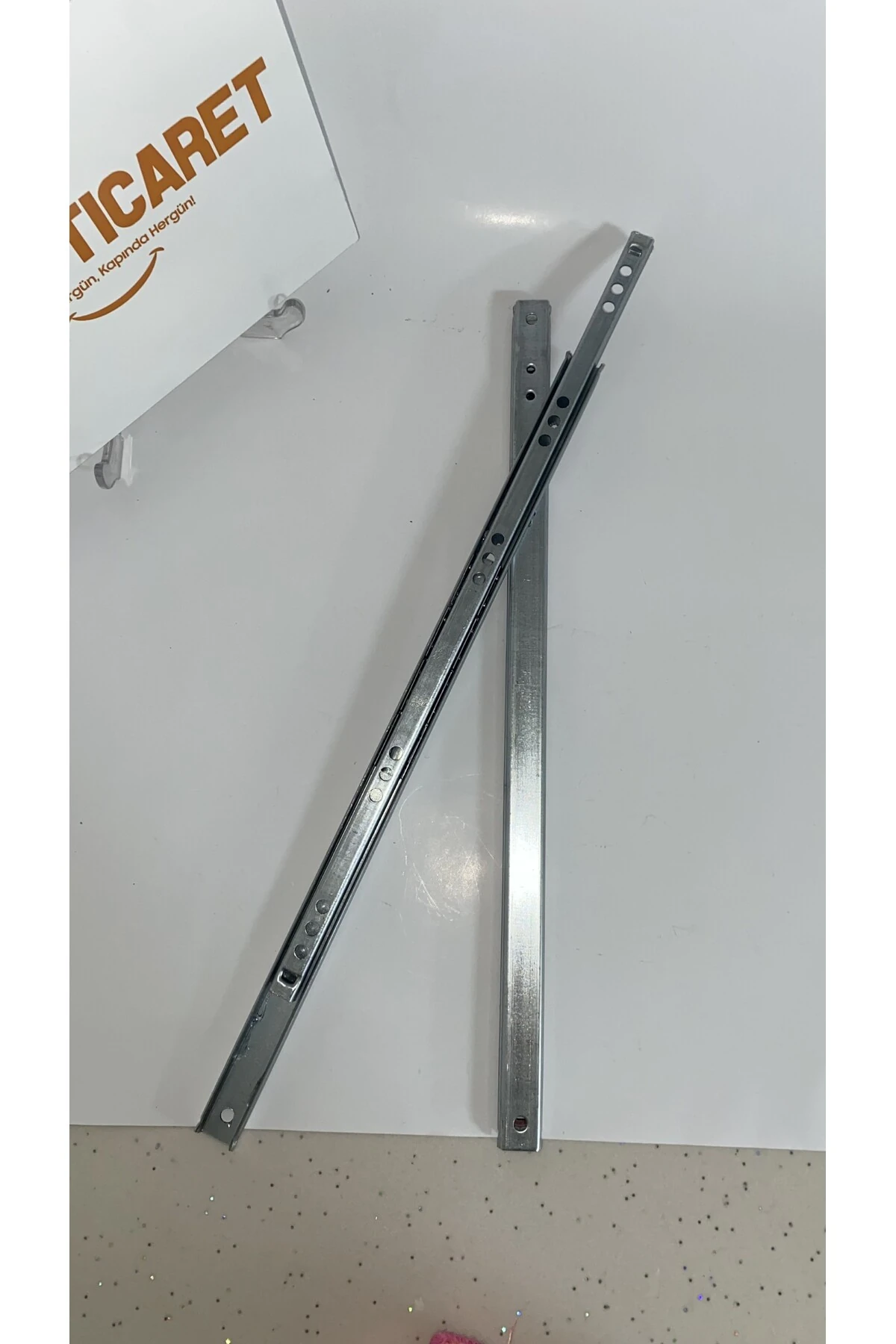 1 Çift Mobilya Çekmece Rayı Ölçü 17x342