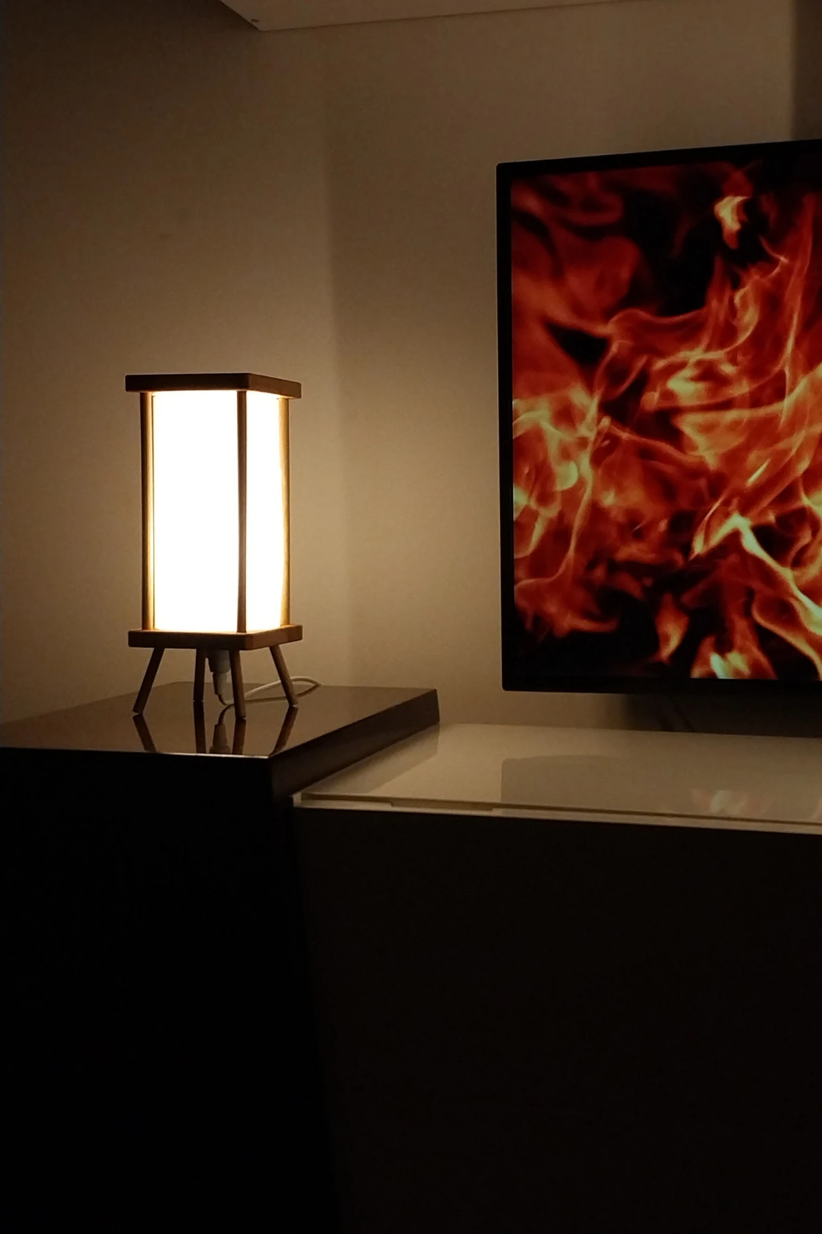 Aç-kapa Anahtarlı Lambader, Abajur, Hediyelik Gece Lambası, Abajur, Ahşap Lambader