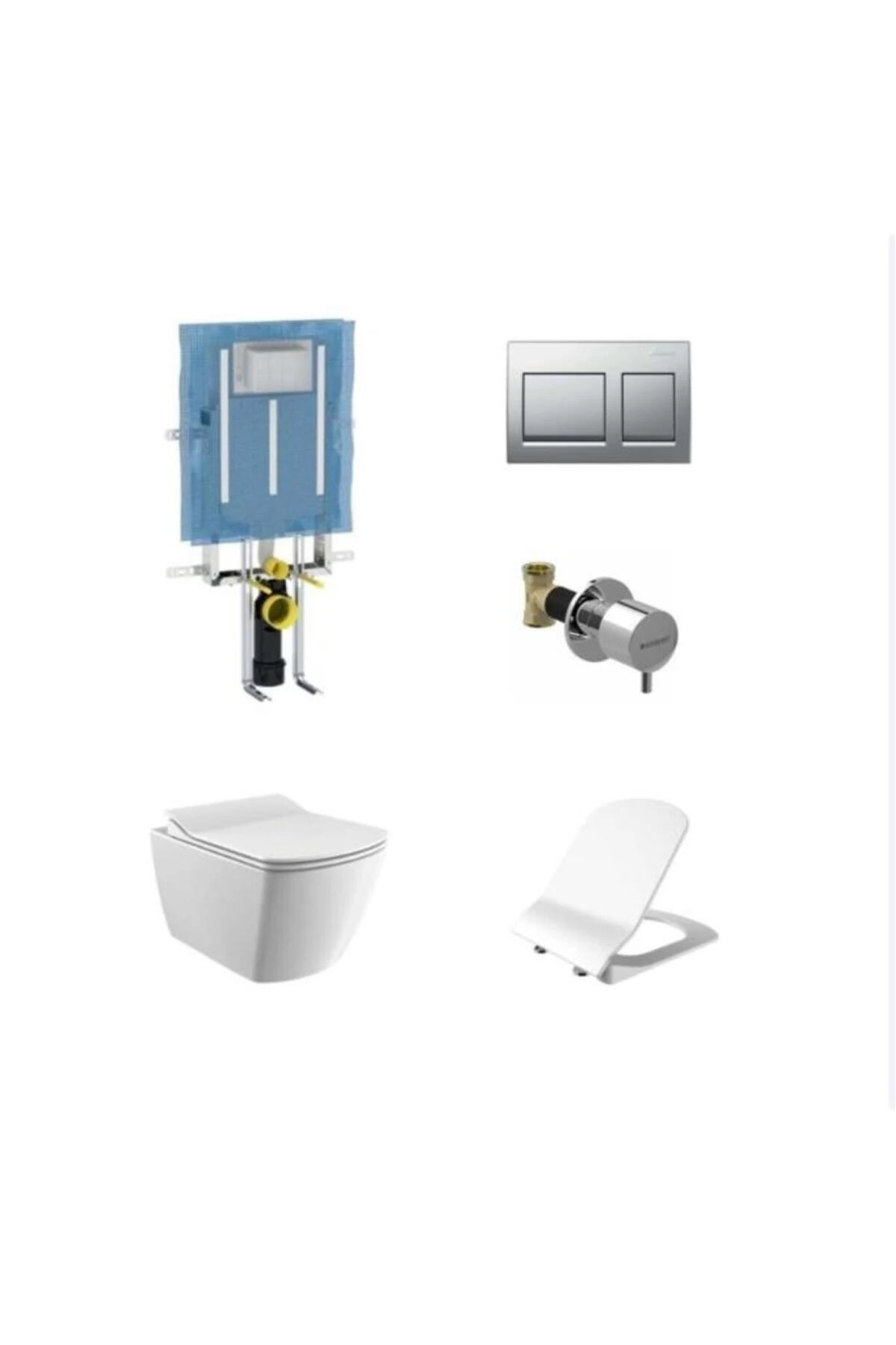 Geberit Alpha Gömme Rezervuar ve  EG321 Asma Klozet Seti -2