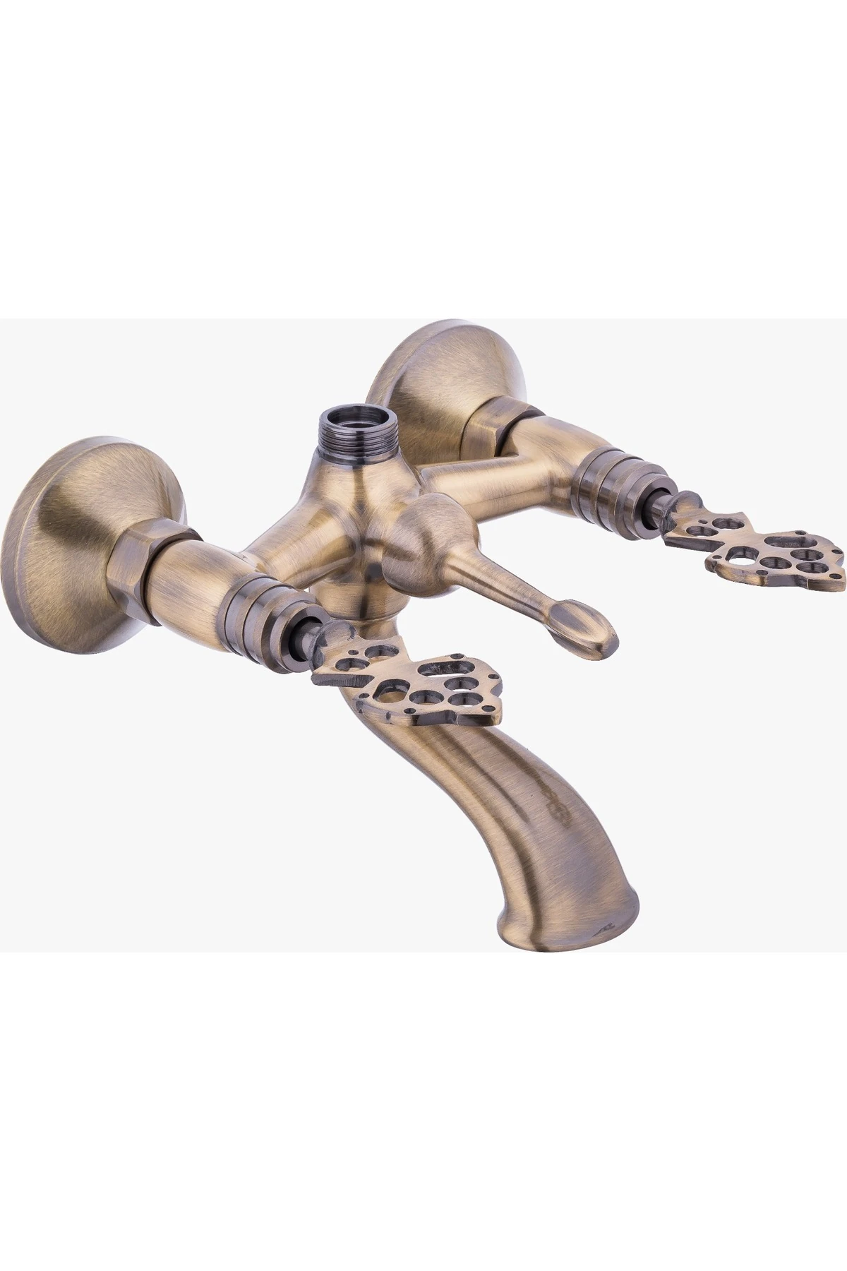 Mat Gold Duş Sistemi Mat Altın Duş Seti Tepe Yağmurlamalı Vintage Model Duş Başlığı Bataryalı