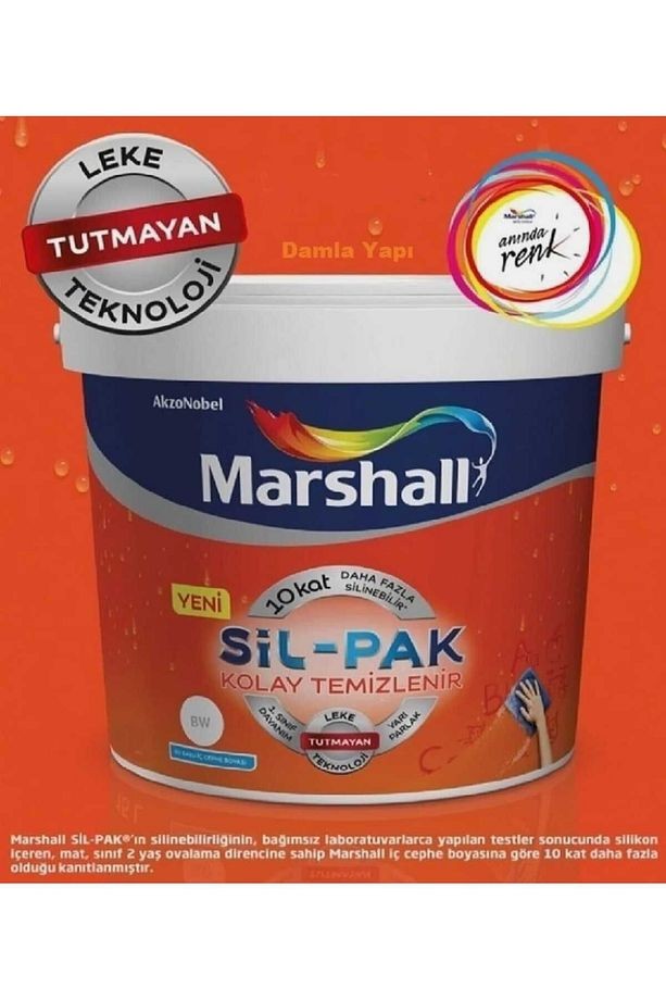 Silpak Leke Tutmayan Silikonlu İç Cephe Boyası 15 lt ve7,5 lt Seçenekleriyle