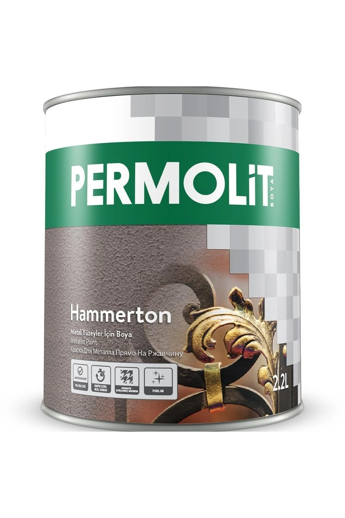Hammerton Dekoratif Metal Boyası ALTIN 0.75 Lt.