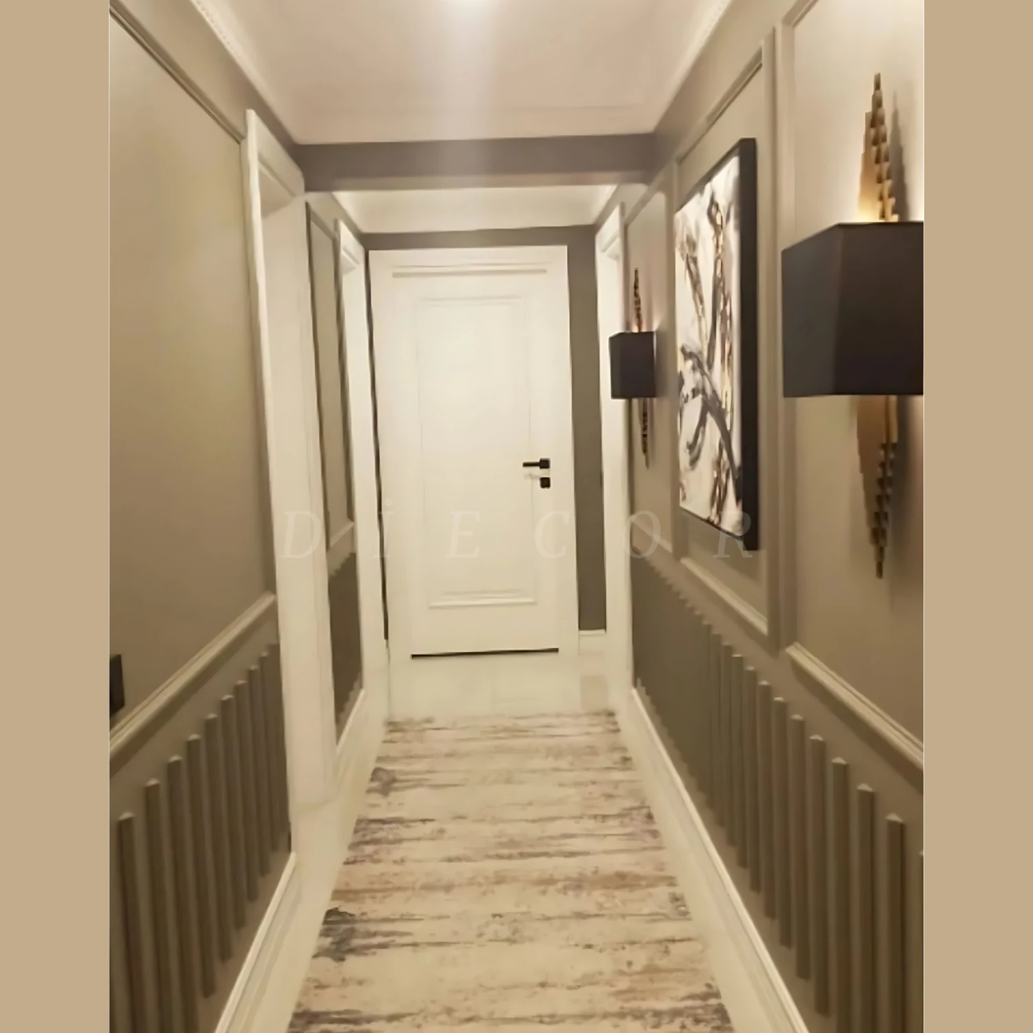 Dekoratif Boyanabilir Montaja Hazır 2,5cm Duvar Çıtası Koridor Tasarımı