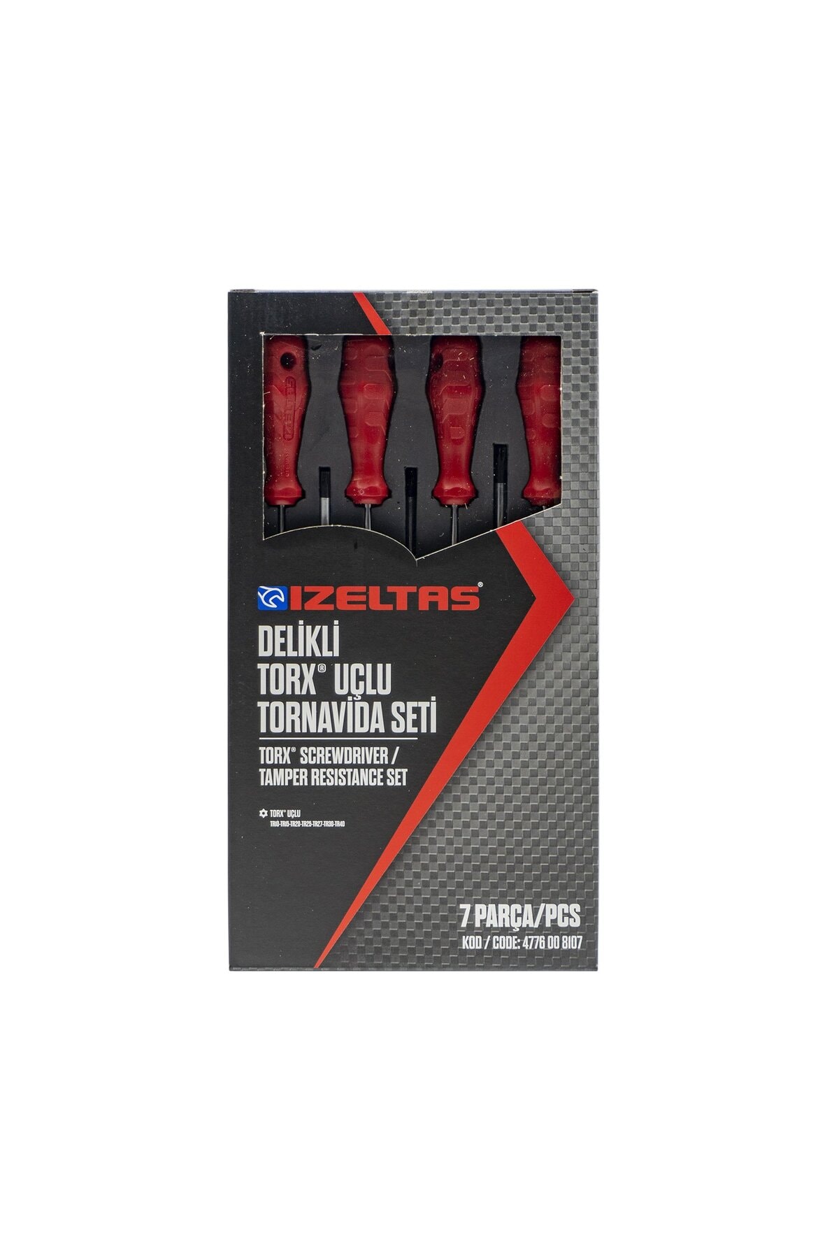 İZELTAŞ 4776008107 Delikli Torx Uçlu Tornavida Seti 7 Parça