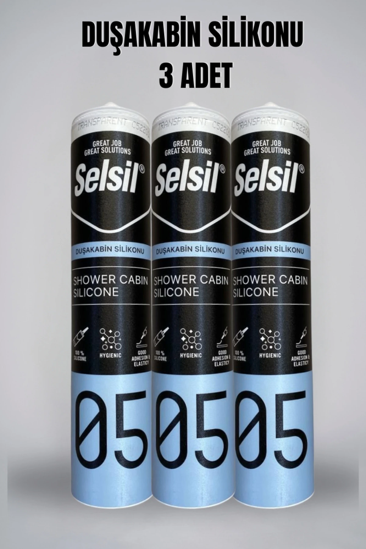 Duşakabin Silikonu - Suya Neme Küfe Dayanıklı Sızdırmazlık - 3 Adet
