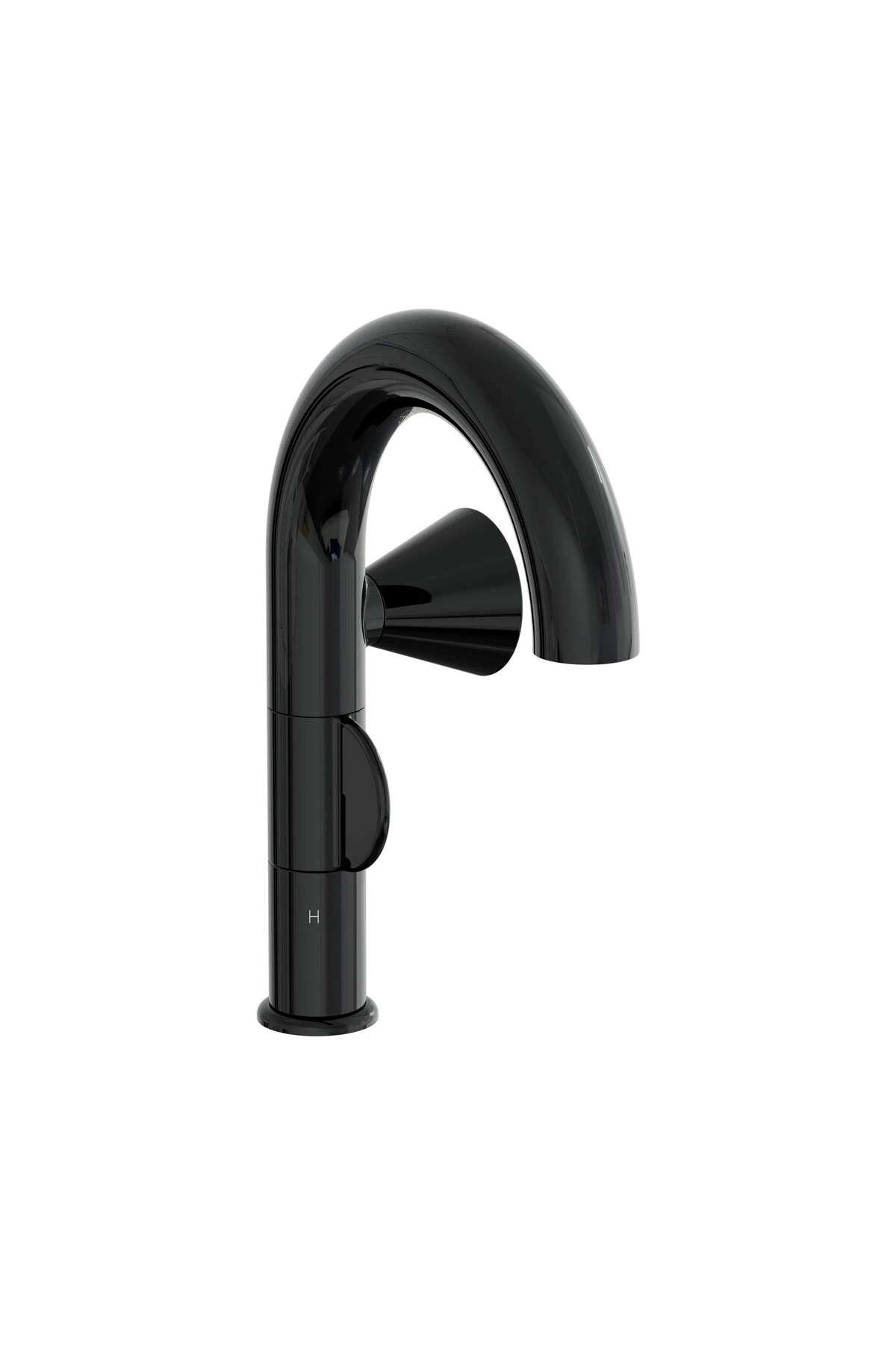 Liquid A4274939 Lavabo Bataryası, Sağdan Kullanım, Parlak Siyah