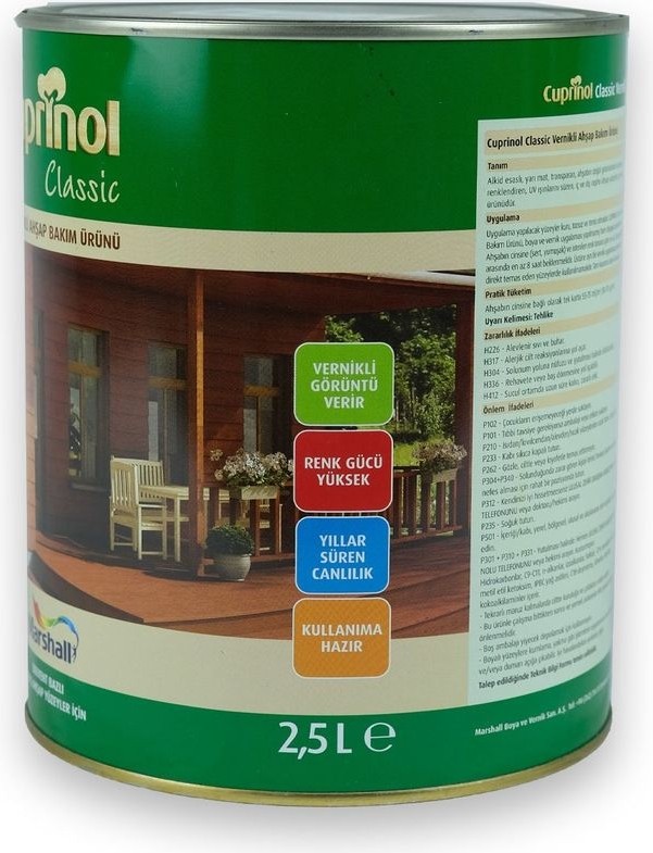 Cuprinol Vernikli Ahşap Bakım Ürünü Naturel 2,5 L