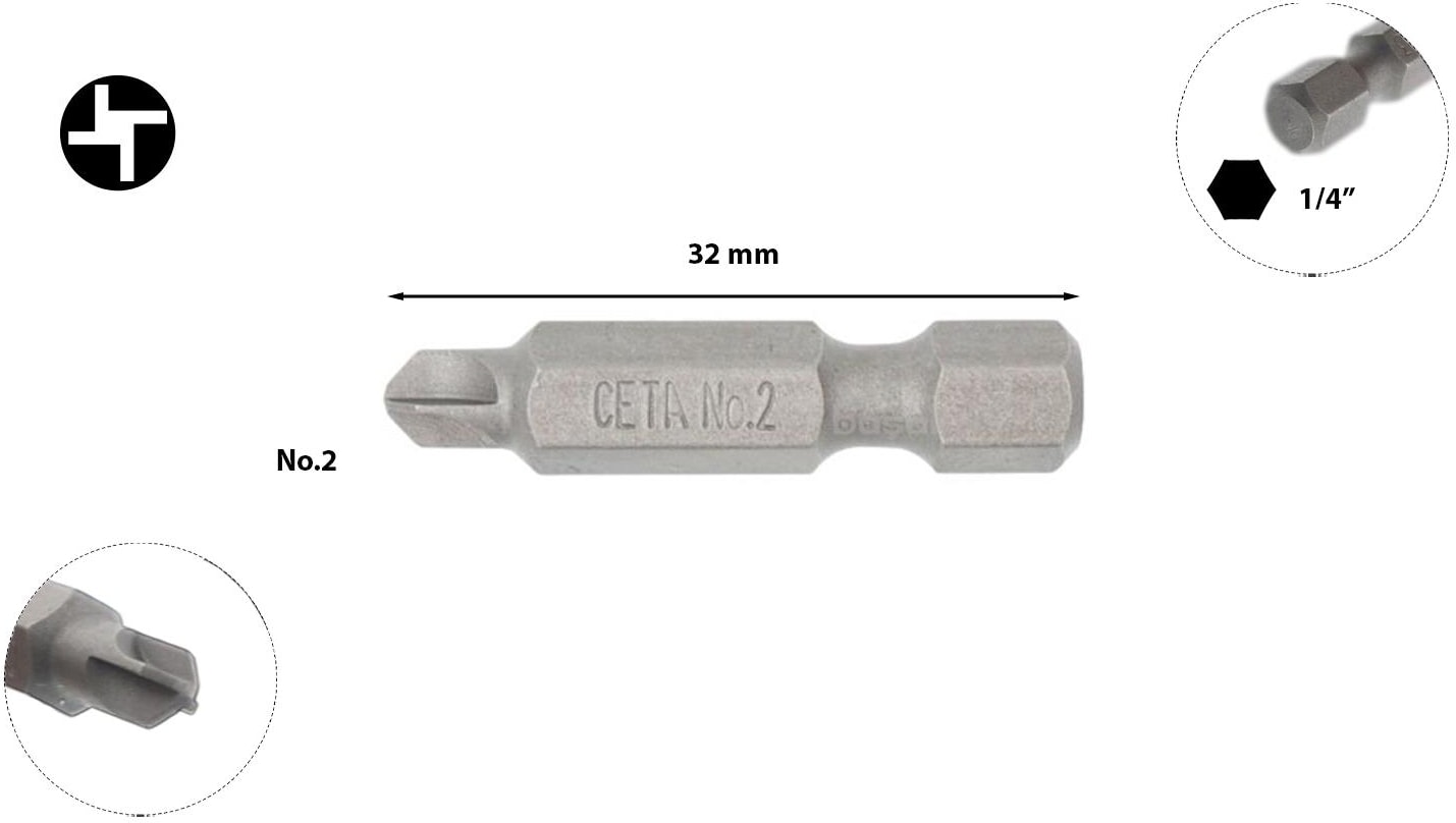 CETA FORM Torq-Set Uçlu Bits No 2 x 32MM CB/860302