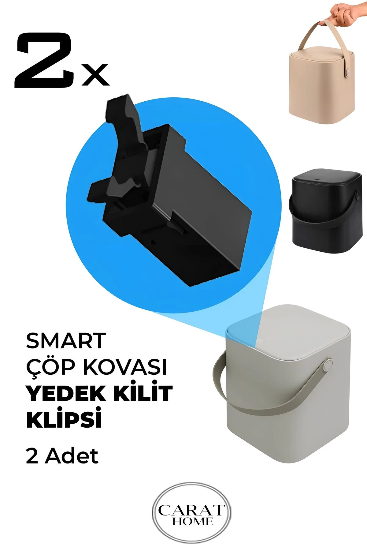 Smart Çöp Kovası Yedek Kilit Klipsi 2 Adet