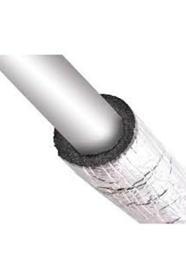 20'lik Folyolu Izole Boru(1 Metre) 22/10 Folyolu Isı Yalıtım Izolasyon 50 Adet