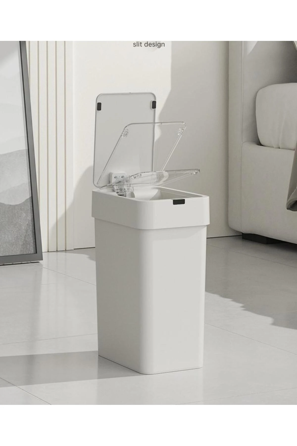 SENSÖRLÜ OTOMATİK AKILLI SLİM ÇÖP KOVASI 9 LT (2 ADET AA PİL ÇALIŞMAKTADIR)