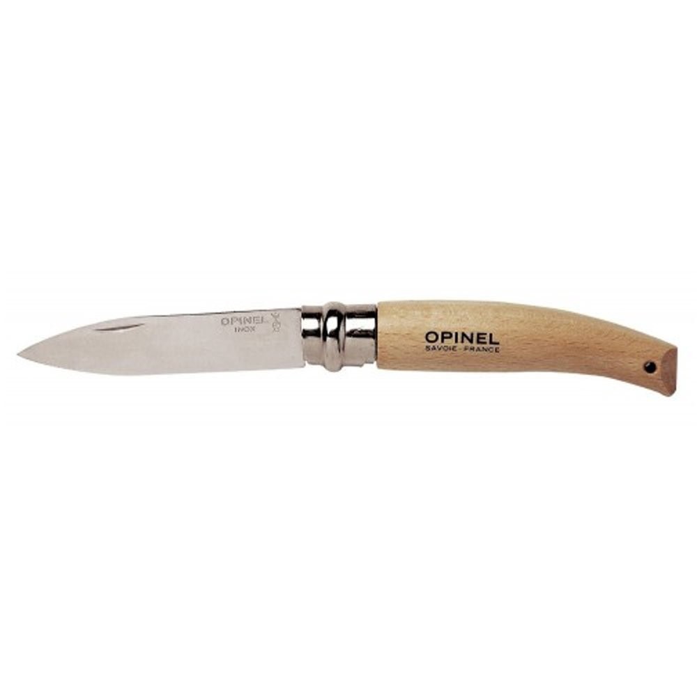 OP-133080-Opinel Inox 8 No Kayın Saplı Paslanmaz Bağ Çakısı