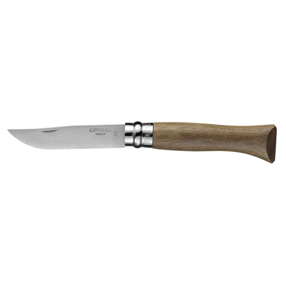 OP-002025-Opinel Inox No 6 Ceviz Saplı Paslanmaz Çelik Çakı