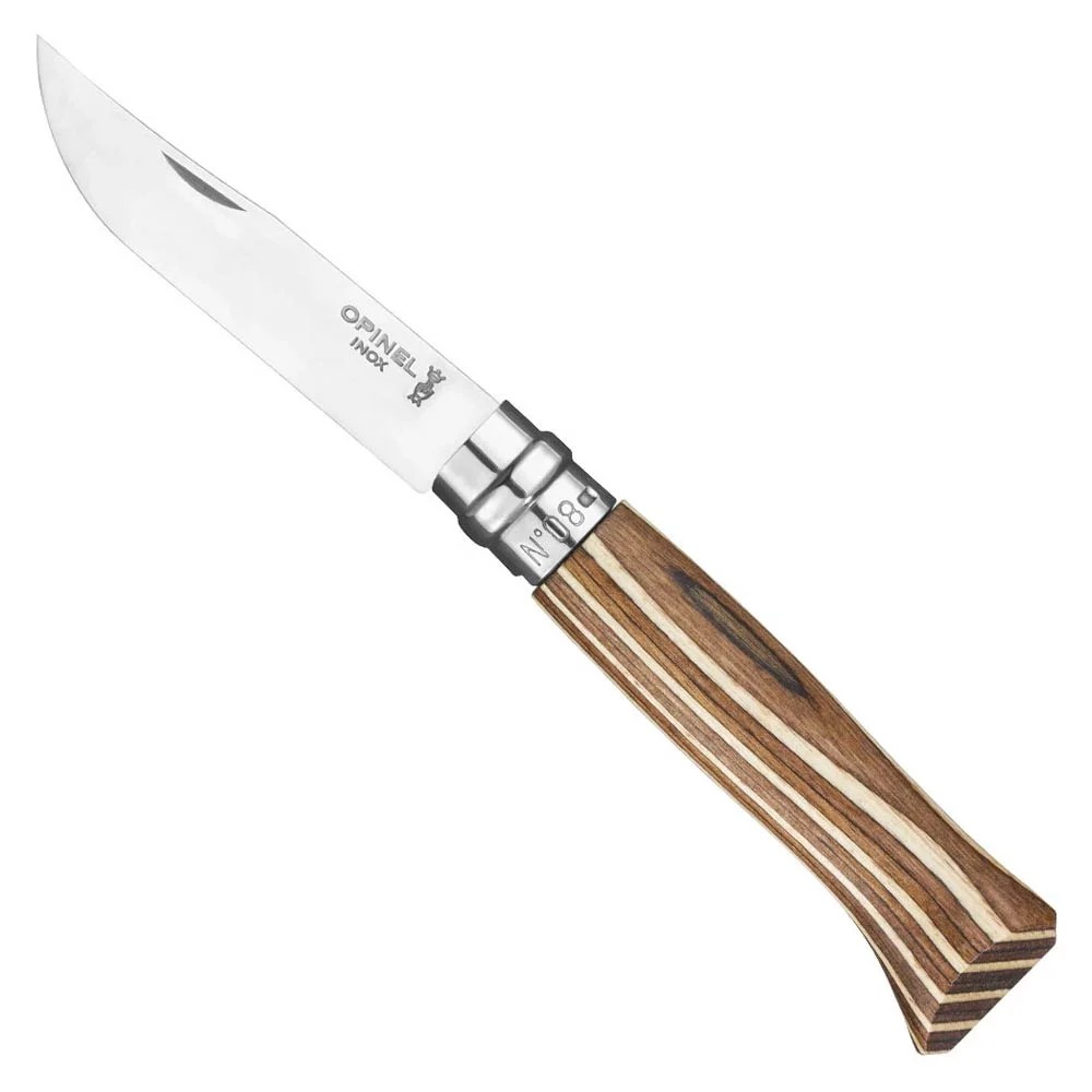 OP-002388-Opinel No 8 Lamine Birch Özel Seri Paslanmaz Bıçak (Kahverengi) Kahverengi