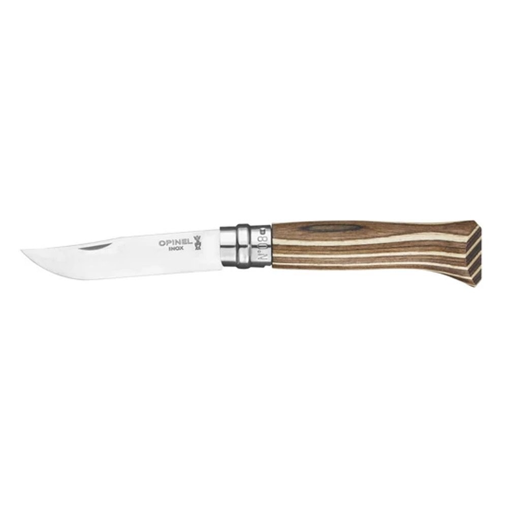 OP-002388-Opinel No 8 Lamine Birch Özel Seri Paslanmaz Bıçak (Kahverengi) Kahverengi